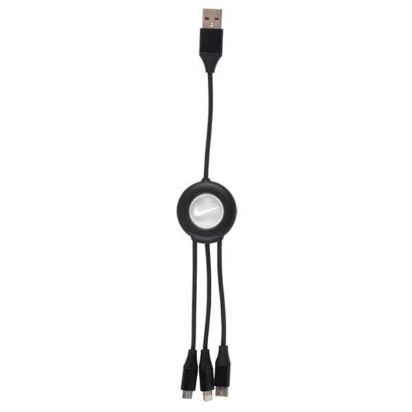 4 in 1 Charging Cable with Crystal Laser Etch and Light Up - Image 2