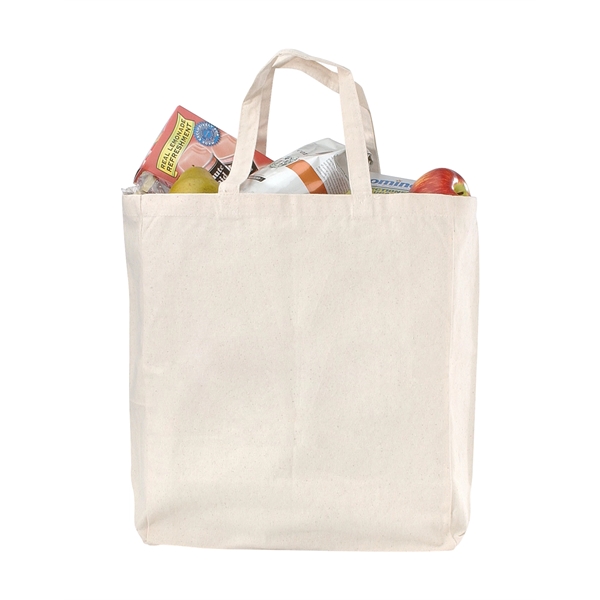 Grocery Tote - 12 oz. Canvas Tote Bag 15"W x 18"H x 6"G - Image 2