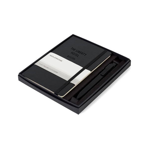 Moleskine® Medium Notebook and GO Pen Gift Set - Image 3