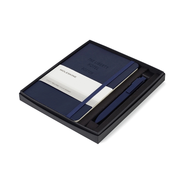 Moleskine® Medium Notebook and GO Pen Gift Set - Image 10