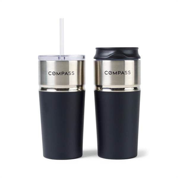 Emery 2 in 1 Double Wall Stainless Tumbler 16 Oz. - Image 1