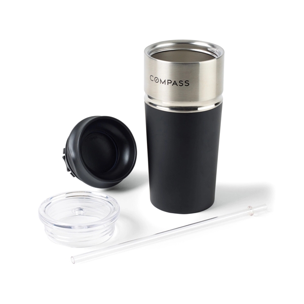 Emery 2 in 1 Double Wall Stainless Tumbler 16 Oz. - Image 3