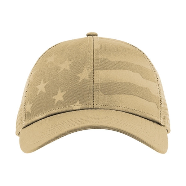 Debossed American Flag Mesh Cap - Image 4