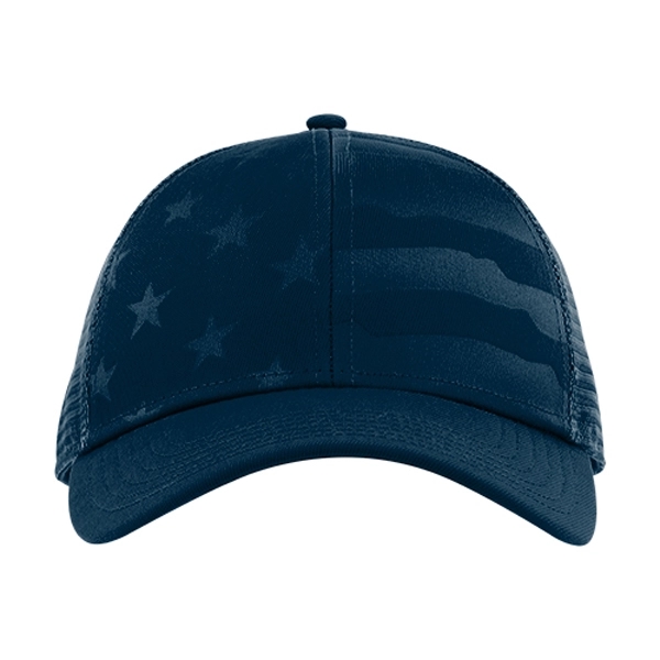 Debossed American Flag Mesh Cap - Image 5