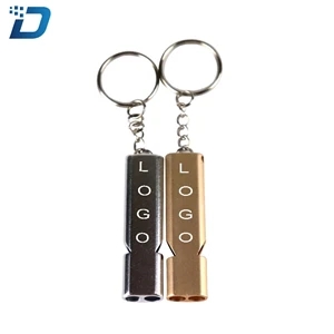 Quick-Alert Safety Whistle With Key Ring