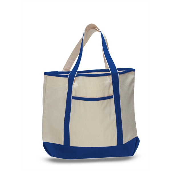 Large Custom Canvas Tote Bags w/ Interior Pocket 12 oz Bag - Image 3