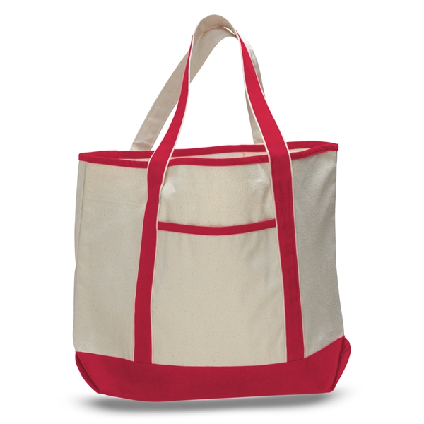 Large Custom Canvas Tote Bags w/ Interior Pocket 12 oz Bag - Image 4