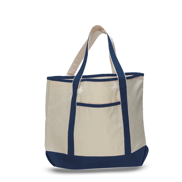 Large Custom Canvas Tote Bags w/ Interior Pocket 12 oz Bag - Image 5