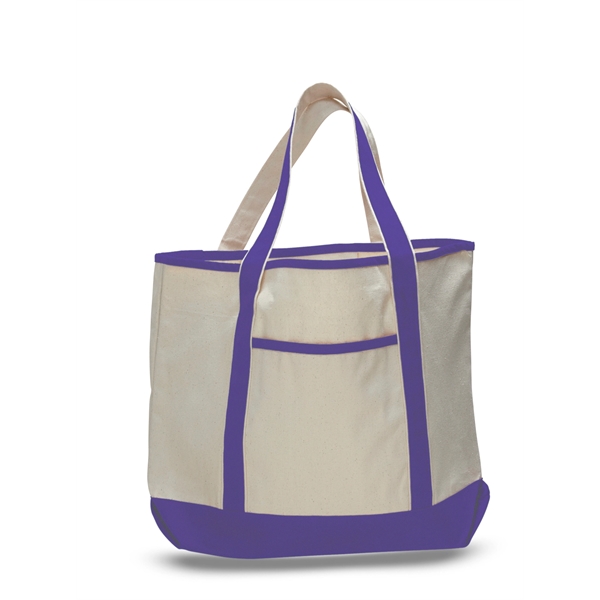 Large Custom Canvas Tote Bags w/ Interior Pocket 12 oz Bag - Image 7