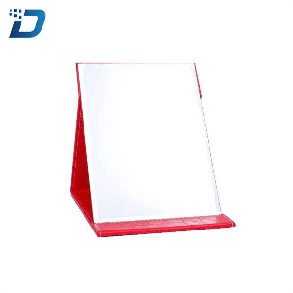 Desktop PU Folding Makeup Mirror - Image 2