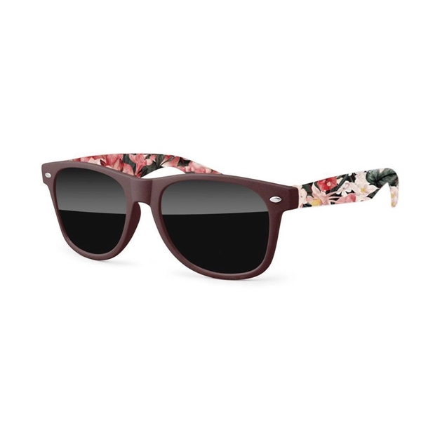 Retro Promotional Sunglasses w/ full-color arms sublimation - Image 1