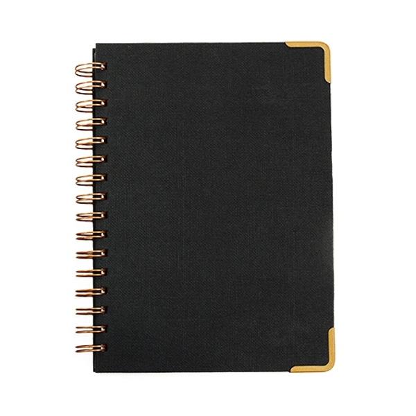 Woven Paper Hardback With Metal Accents Notebook - Image 1