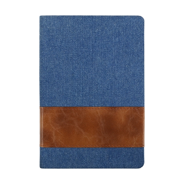 Denim With Leatherette Band Journal - Image 5