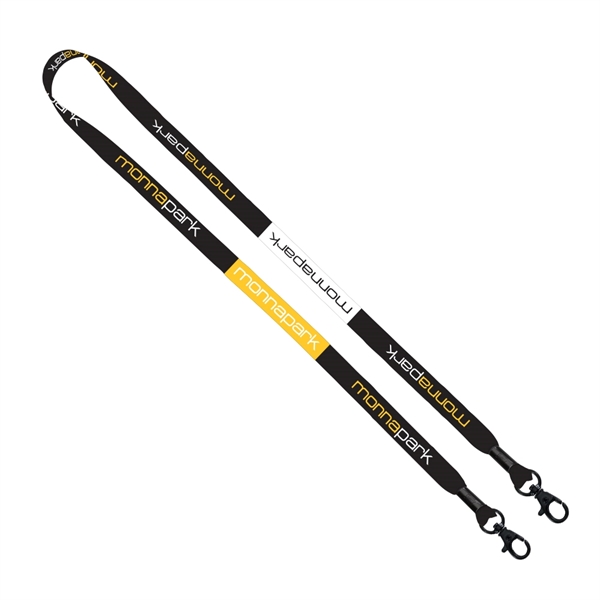 1/2" Polyester Dye-Sublimated Double-Ended Sewn Lanyard