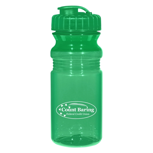 20 Oz. Poly-Clear Fitness Bottle With Super Sipper Lid - Image 3