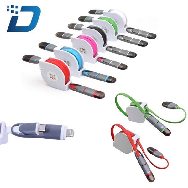 Retractable 2 in 1 Charging Cable - Image 1