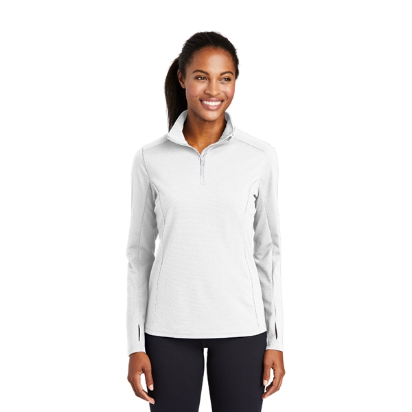 Sport-Tek® Ladies Sport-Wick® Textured 1/4-Zip Pullover - Image 7