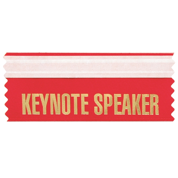 Keynote Speaker Ribbons 4"L x 1.625"W Badge Ribbon - Image 2