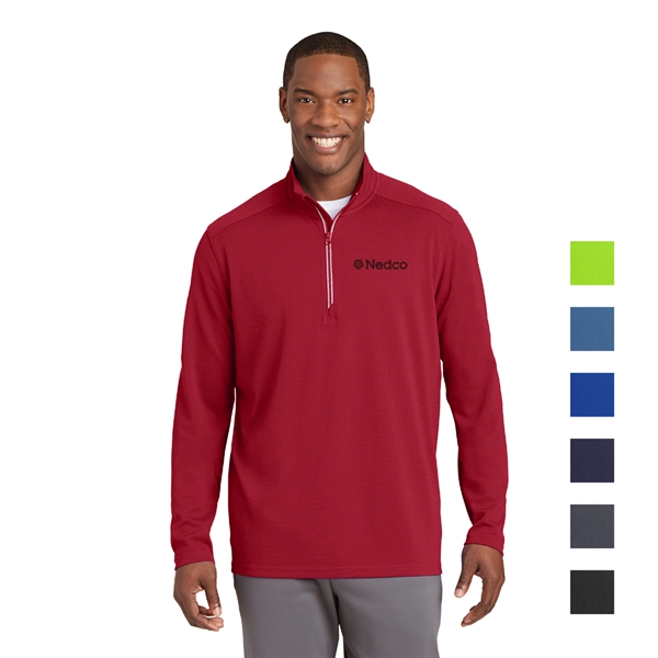 Sport-Tek® Sport-Wick® Textured 1/4-Zip Pullover - Image 1