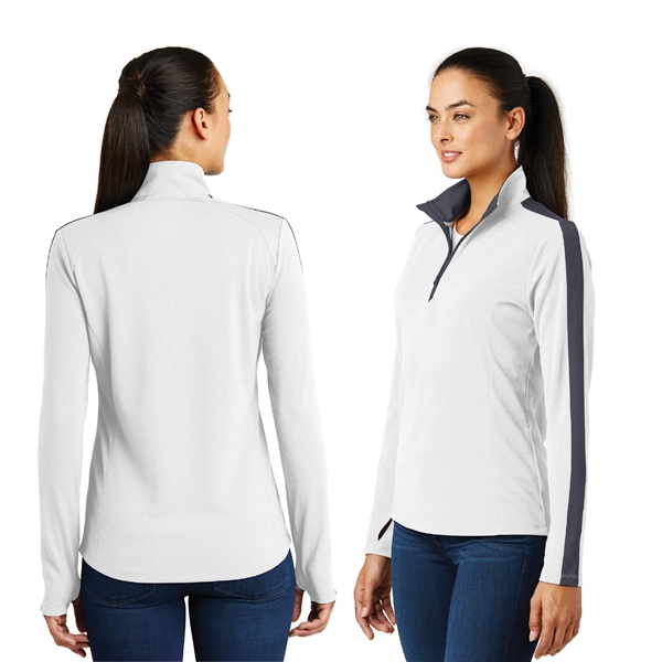 Sport-Tek® Ladies Sport-Wick® 1/4-Zip Pullover - Image 2