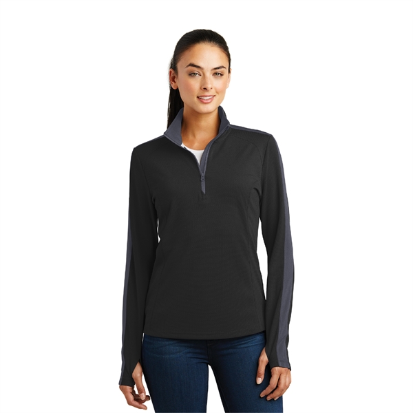 Sport-Tek® Ladies Sport-Wick® 1/4-Zip Pullover - Image 3