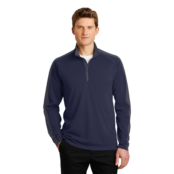 Sport-Tek® Sport-Wick® Textured Colorblock 1/4-Zip Pullover - Image 5