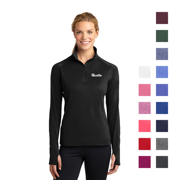 Sport-Tek® Ladies Sport-Wick® Stretch 1/2-Zip Pullover - Image 1