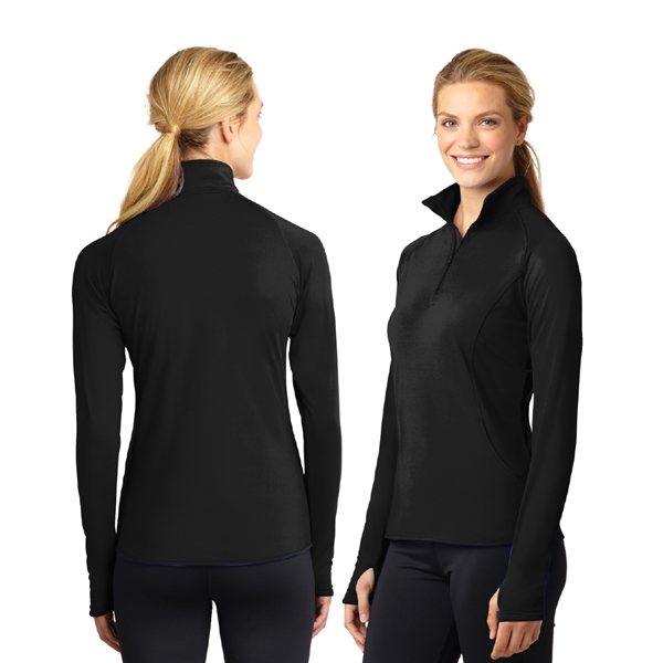 Sport-Tek® Ladies Sport-Wick® Stretch 1/2-Zip Pullover - Image 2