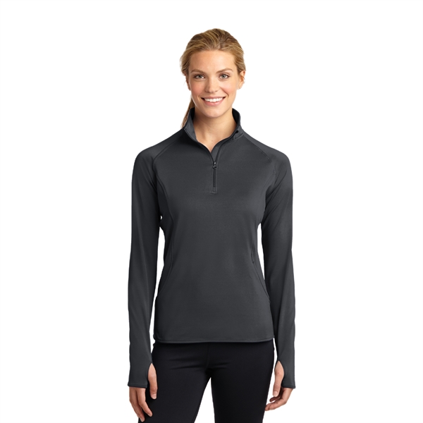Sport-Tek® Ladies Sport-Wick® Stretch 1/2-Zip Pullover - Image 3