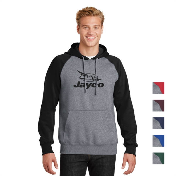 Sport-Tek® Raglan Colorblock Pullover Hooded Sweatshirt - Image 1