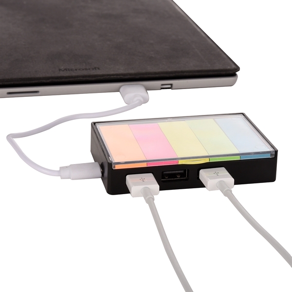3-Port USB Hub With Sticky Flags - Image 3