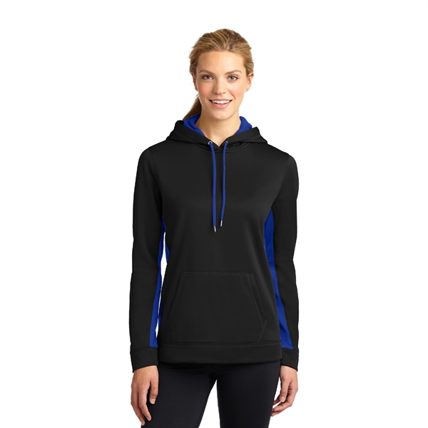 Sport-Tek® Ladies Sport-Wick® Fleece Hooded Pullover - Image 3