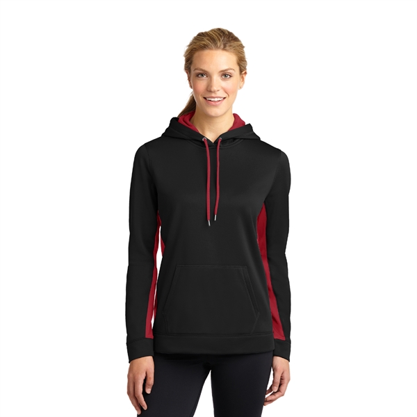 Sport-Tek® Ladies Sport-Wick® Fleece Hooded Pullover - Image 4
