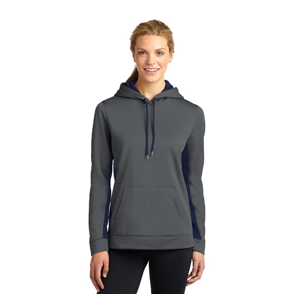 Sport-Tek® Ladies Sport-Wick® Fleece Hooded Pullover - Image 5