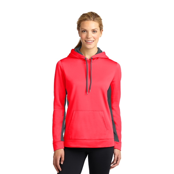 Sport-Tek® Ladies Sport-Wick® Fleece Hooded Pullover - Image 7