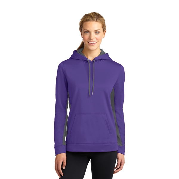 Sport-Tek® Ladies Sport-Wick® Fleece Hooded Pullover - Image 9