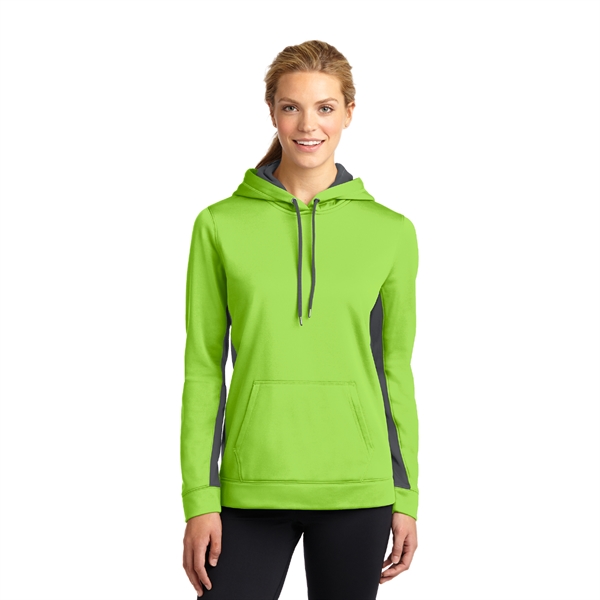 Sport-Tek® Ladies Sport-Wick® Fleece Hooded Pullover - Image 10