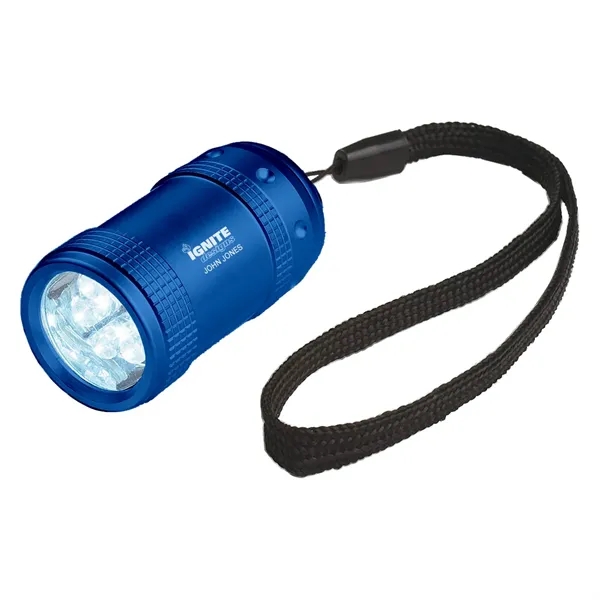 Aluminum Small Stubby LED Flashlight With Strap - Image 2