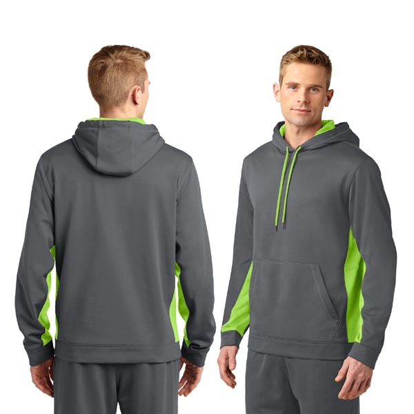 Sport-Tek® Sport-Wick® Fleece Colorblock Hooded Pullover - Image 2
