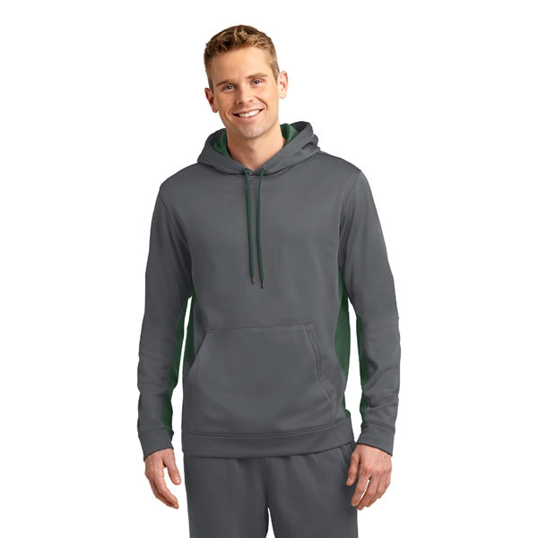 Sport-Tek® Sport-Wick® Fleece Colorblock Hooded Pullover - Image 3