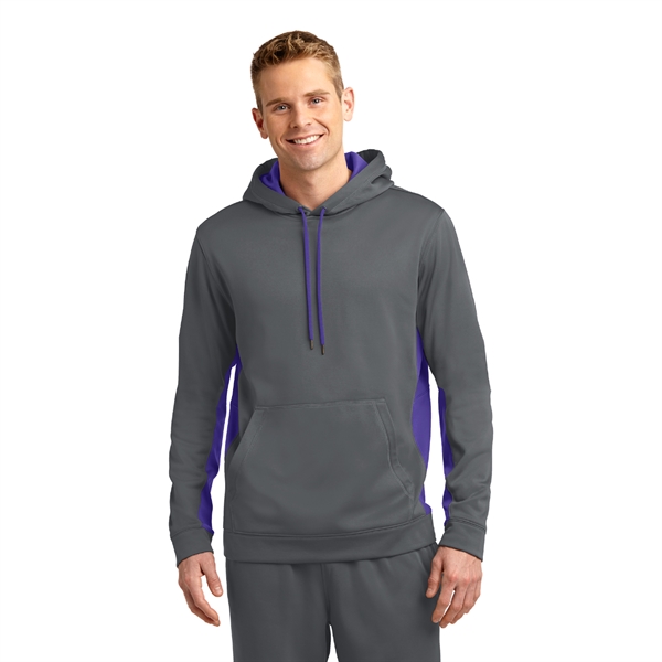 Sport-Tek® Sport-Wick® Fleece Colorblock Hooded Pullover - Image 6