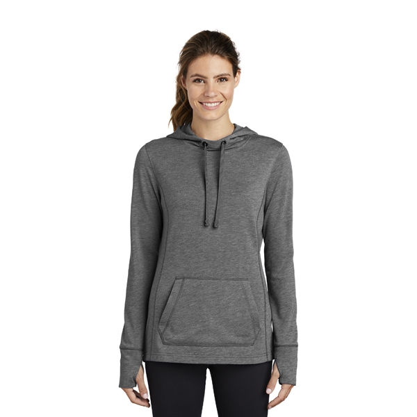 Sport-Tek ® Ladies Tri-Blend Wicking Fleece Hooded Pullover - Image 3
