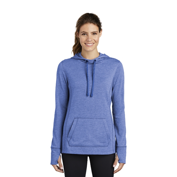 Sport-Tek ® Ladies Tri-Blend Wicking Fleece Hooded Pullover - Image 4