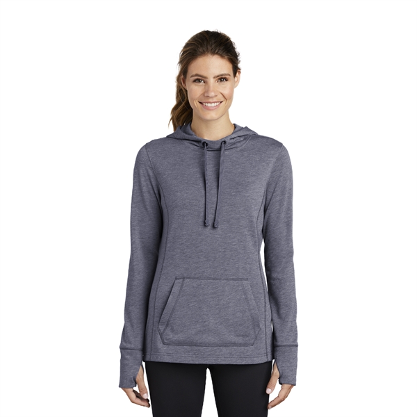 Sport-Tek ® Ladies Tri-Blend Wicking Fleece Hooded Pullover - Image 5