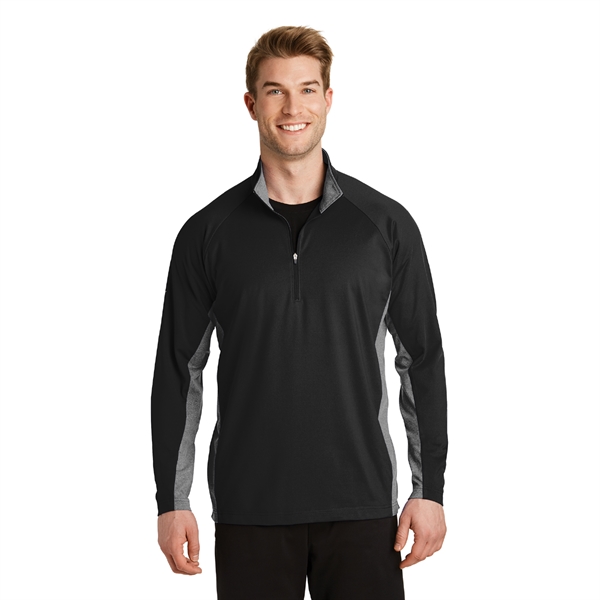 Sport-Tek® Sport-Wick® Stretch Contrast 1/2-Zip Pullover - Image 2