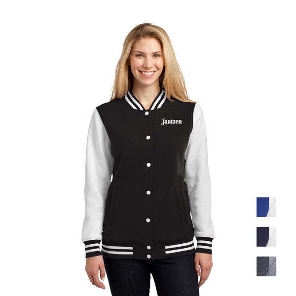 Sport-Tek® Ladies Fleece Letterman Jacket - Image 1