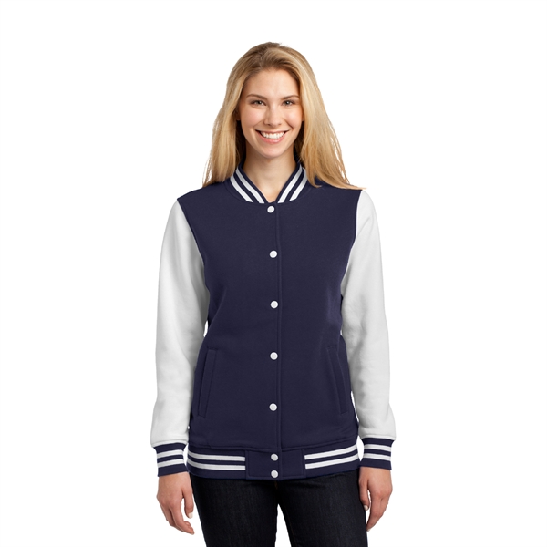 Sport-Tek® Ladies Fleece Letterman Jacket - Image 2