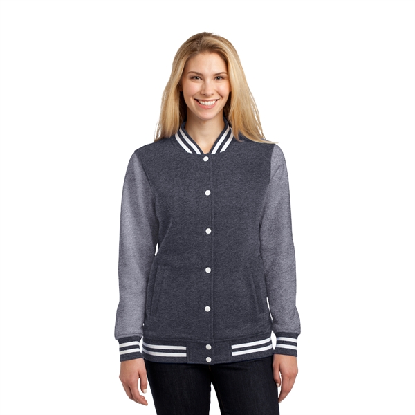 Sport-Tek® Ladies Fleece Letterman Jacket - Image 3