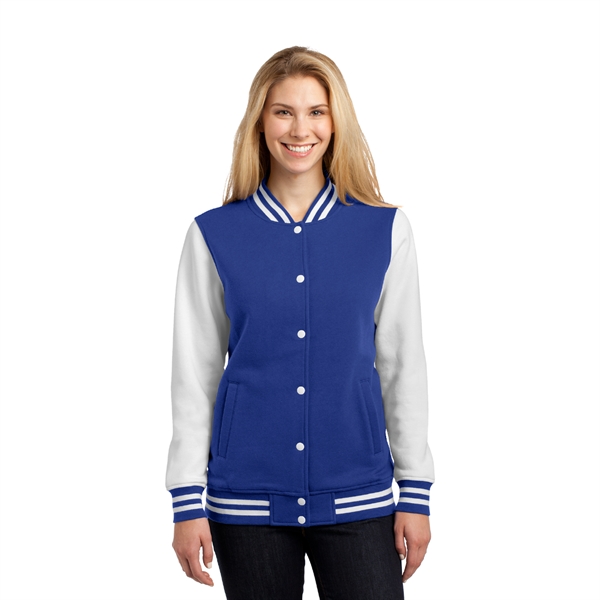Sport-Tek® Ladies Fleece Letterman Jacket - Image 4
