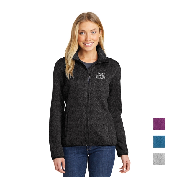 Port Authority® Ladies Sweater Fleece Jacket - Image 1